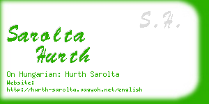 sarolta hurth business card